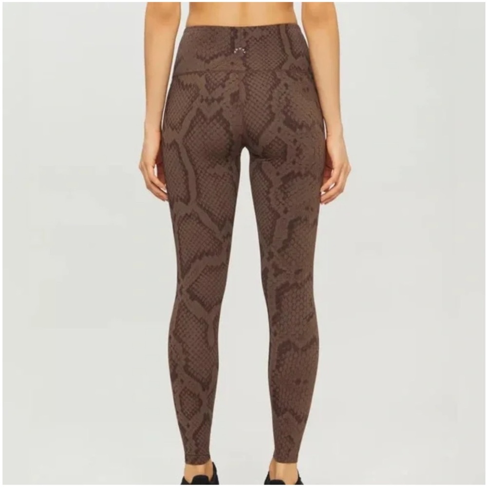 Varley Marina Leggings in Brown Python Snake Print Size Large
